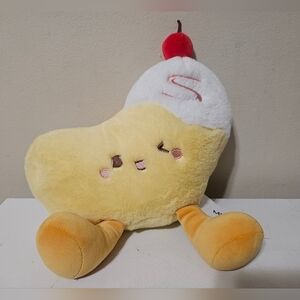 Miniso Banana Split cherry on top super soft plush stuffed animal 10" NWT